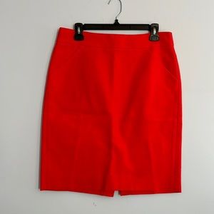J Crew coral pencil skirt